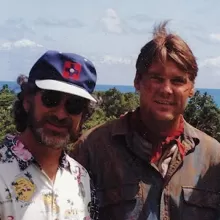 Steven Spielberg, Norman Howell and Sam Neill on Jurassic Park (1993) 